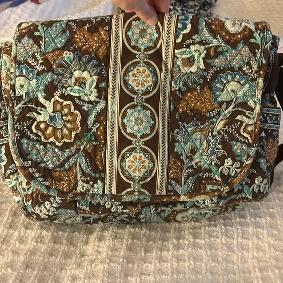 Women’s Vera Bradley Messenger Bag - Java Chip - Picture 2 of 14